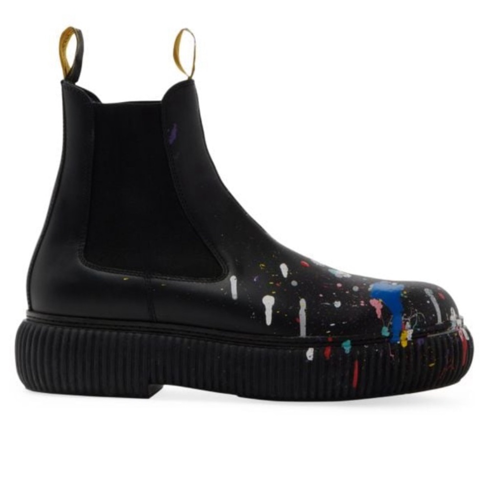 Gallery Dept. x Lanvin Paint Splatter Leather Chelsea Boots